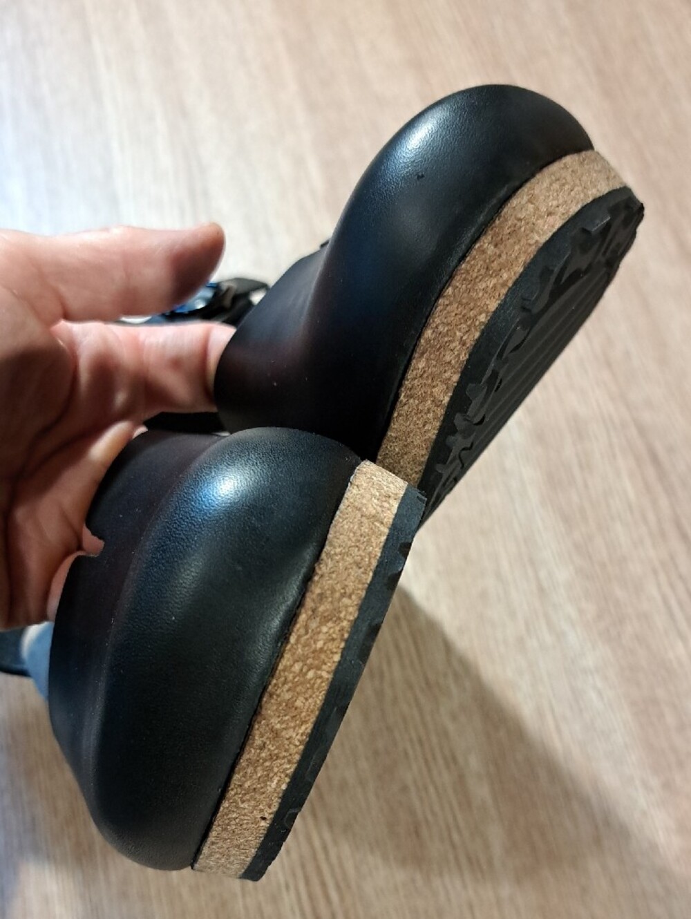 Birkenstock Papillio Black Cork Wedge Mary Jane Sandal 41 US 10/10.5 - Picture 8 of 12